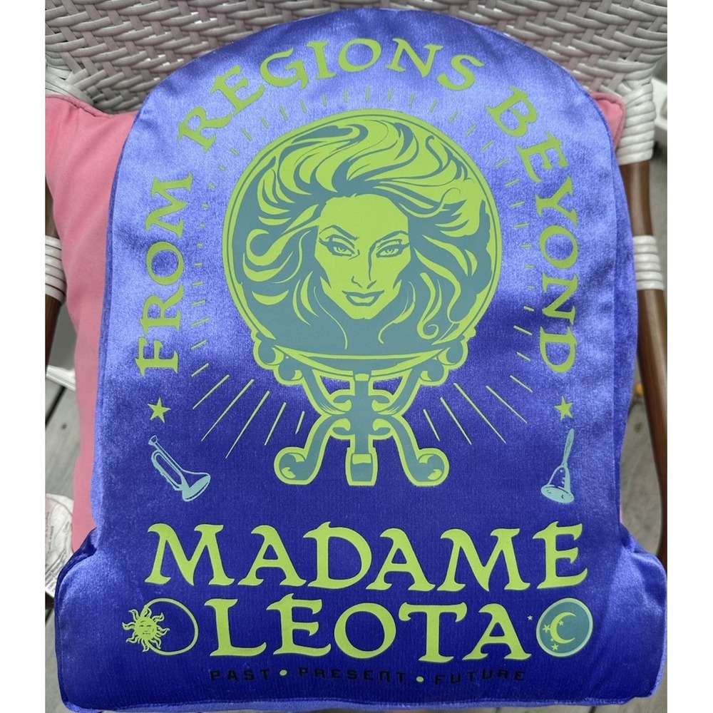 Disney Parks Haunted Mansion Madame Leota Pillow‎ NWOT Halloween Decor Purple
